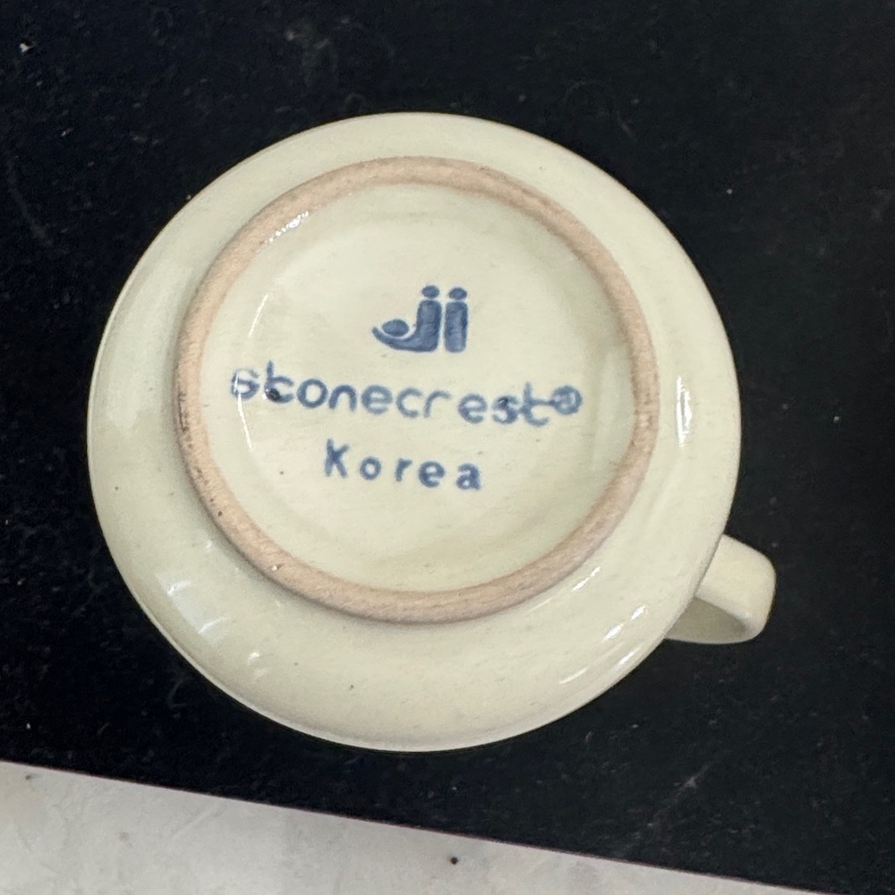 Vintage hand painted JI Stonecrest Andre Ponche Creamer and Sugar Bowl w/Lid Set - Picture 5 of 10